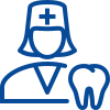 Dentist icon in blue