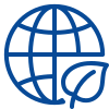 Eco-friendly icon in blue