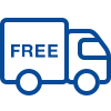 Free shipping icon in blue
