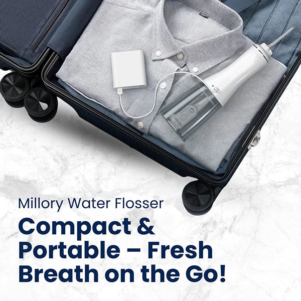Millory Water Flosser is compact and portable