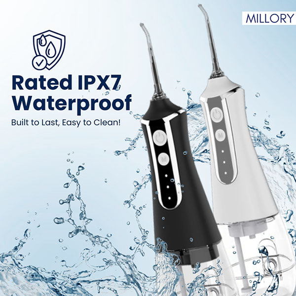  Millory Water Flosser is rated IPX7 waterproof
